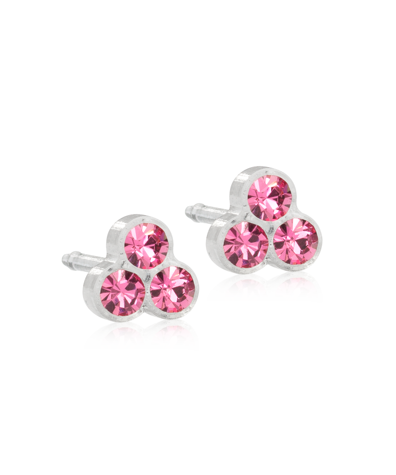 Blomdahl kinderoorbellen klavertje Rose 6 mm – Medical Plastic