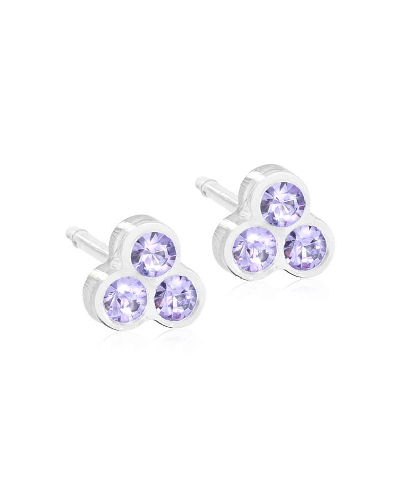 Blomdahl kinderoorbellen klavertje Violet 6 mm – Medical Plastic