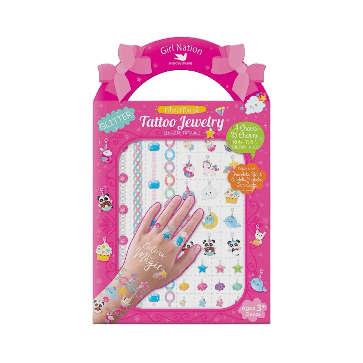 Tattoo Jewelry GIrl Nation Pink