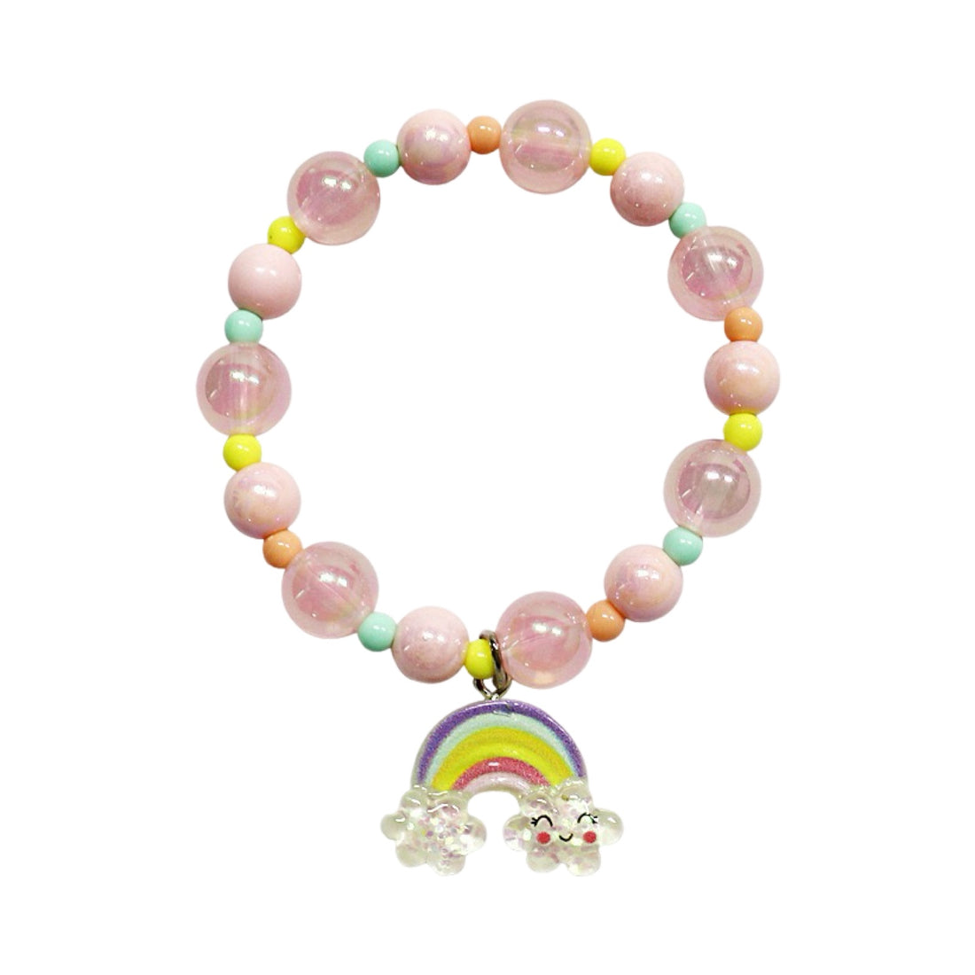 Armbandje: Eenhoorn regenboog pink