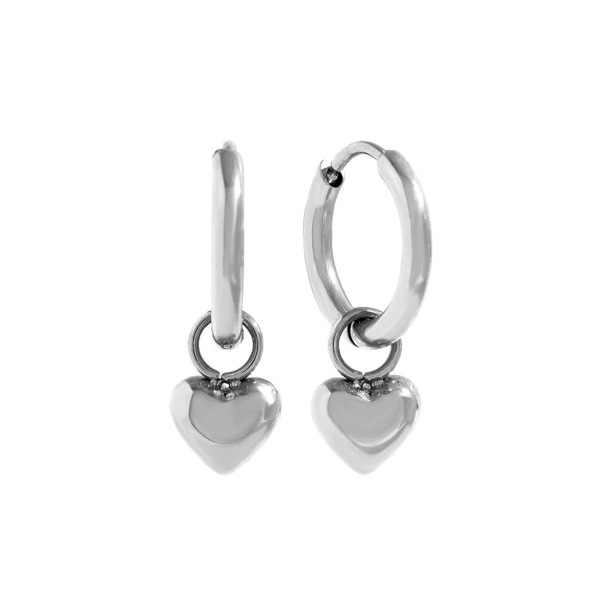 Kannerohrhänger aus chirurgeschem Stol: Krempelohrhänger mat Häerzer
