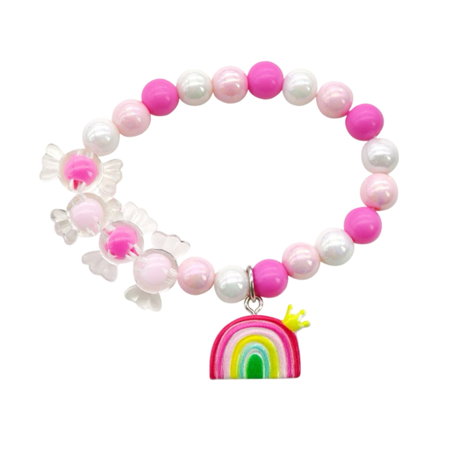 Bracelet: unicorn rainbow with candy