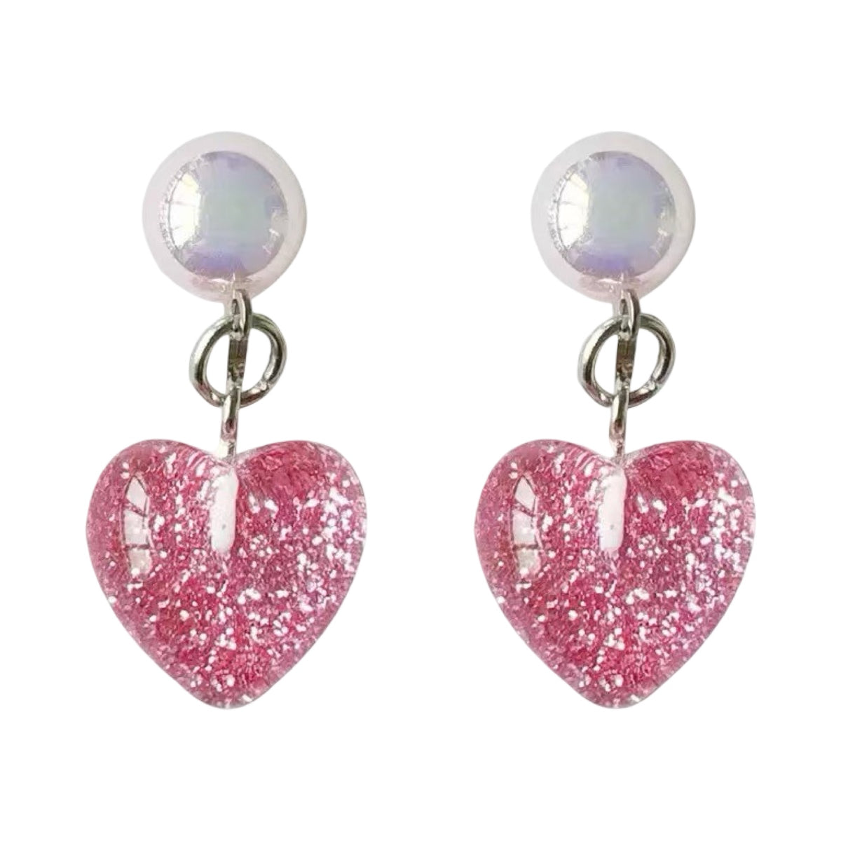 Clipoorbellen: Roze hartjes hangend