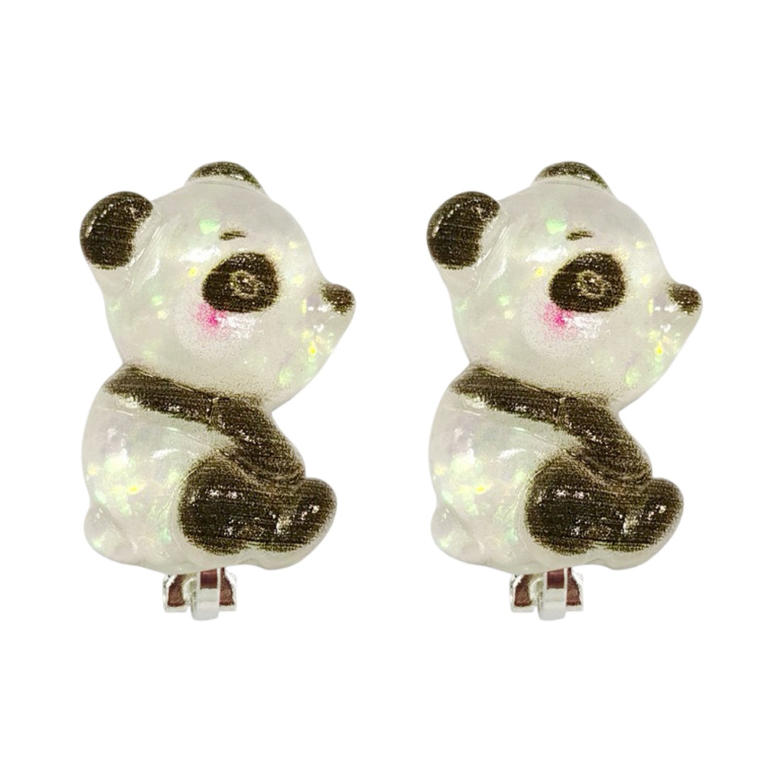 Clip earrings: Panda