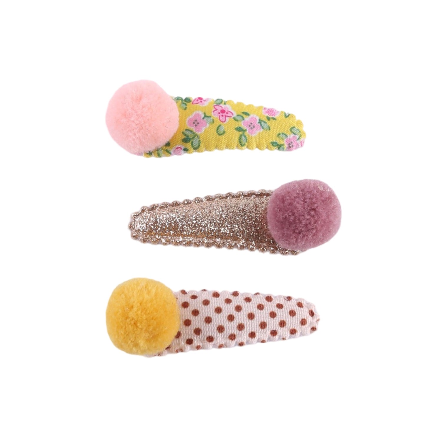 Hairpins: Pompom glitter