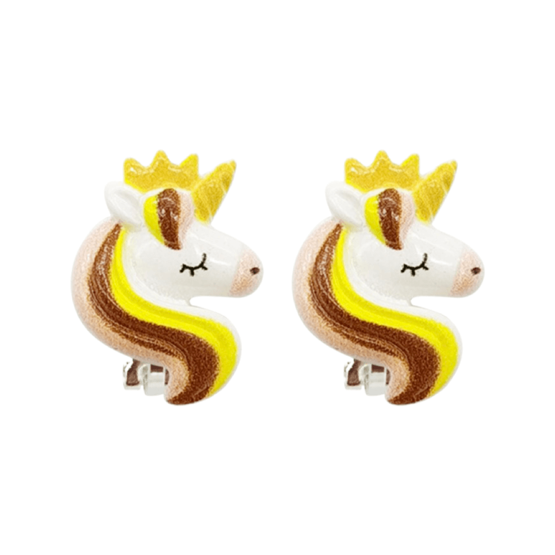 Clip earrings: Unicorn gold