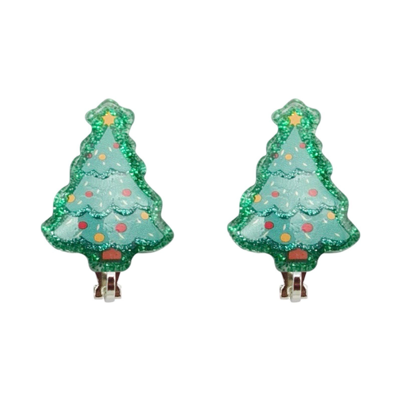 Clip earrings: Christmas Tree