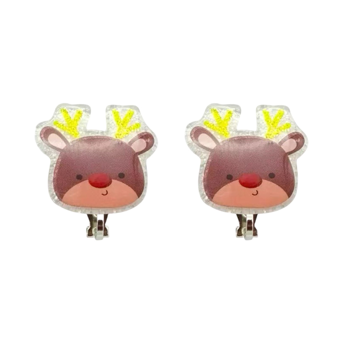 Clip earrings: Reindeer