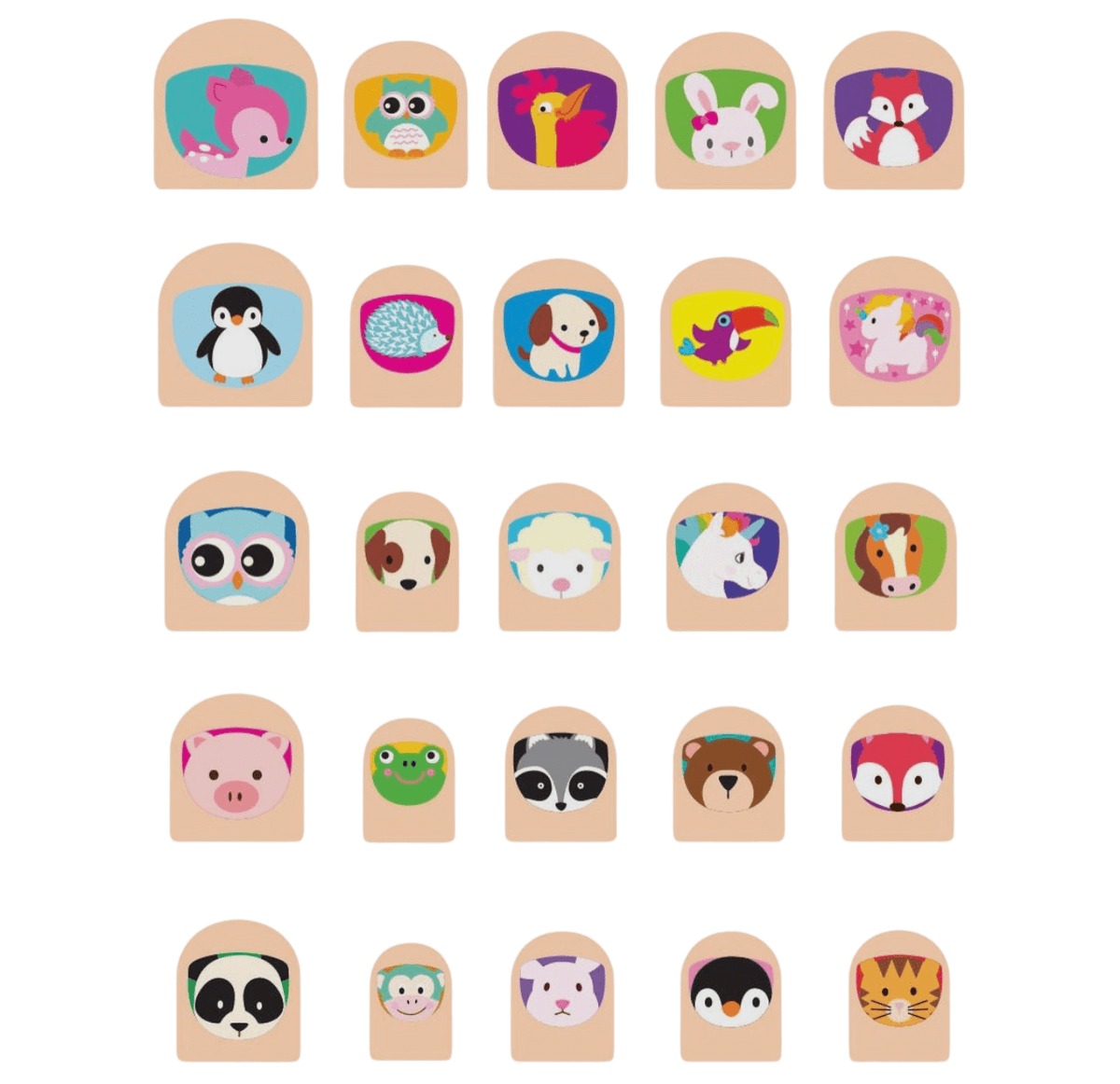 Nagelstickers dierenvrienden