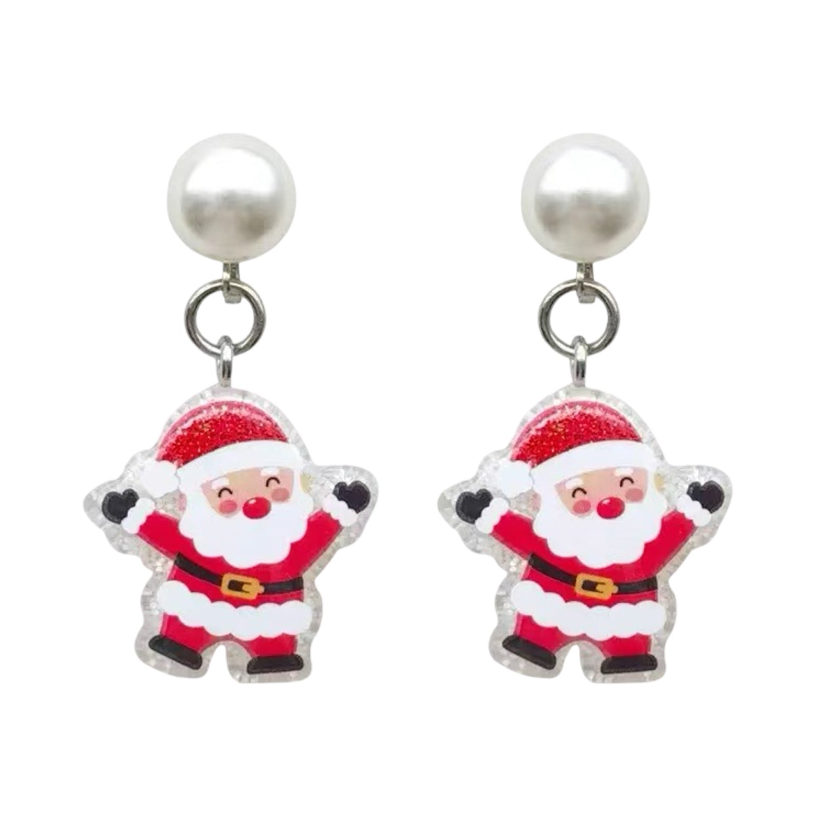 Clipoorbellen: Kerstmannetjes hangend