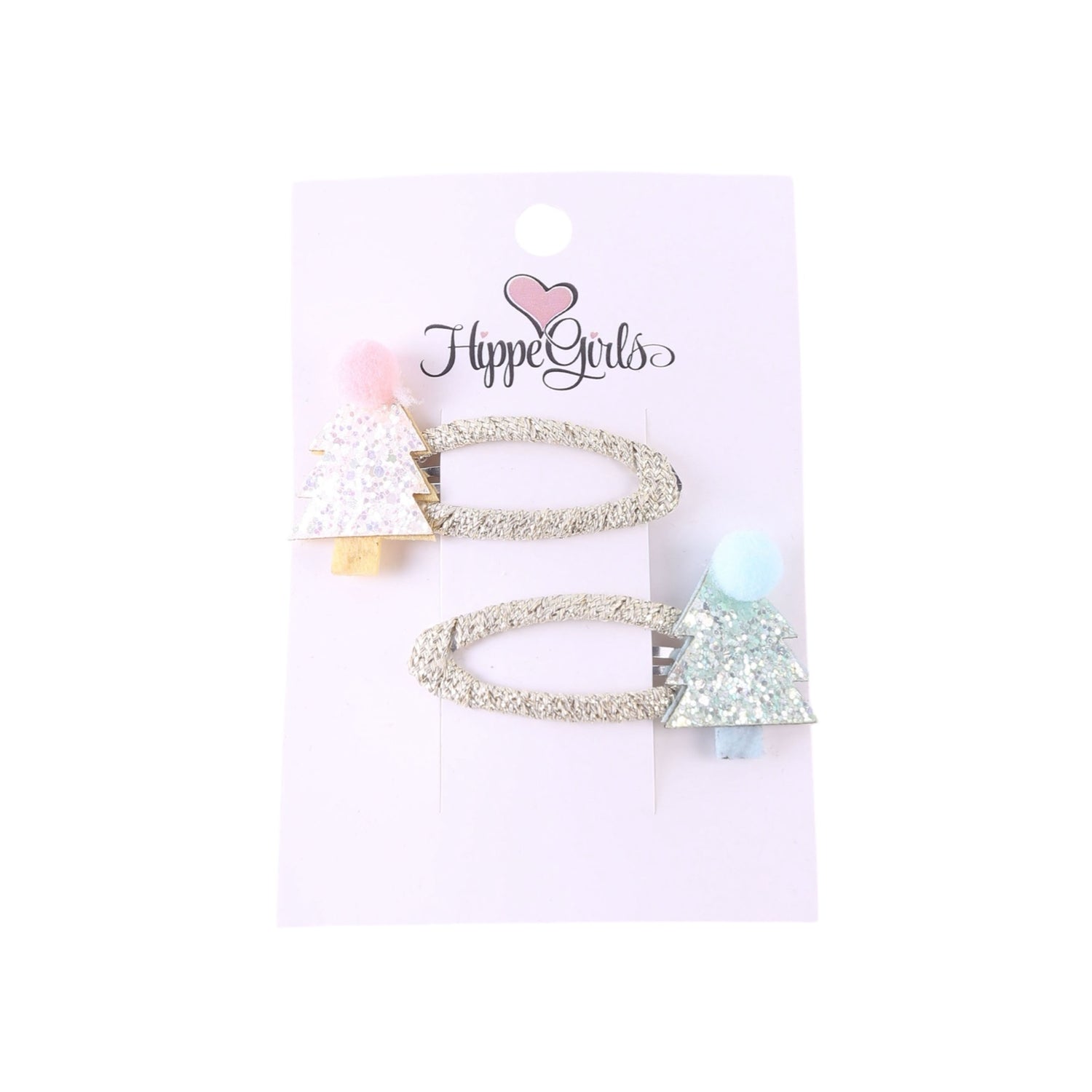 Hairpins: Christmas trees pastel