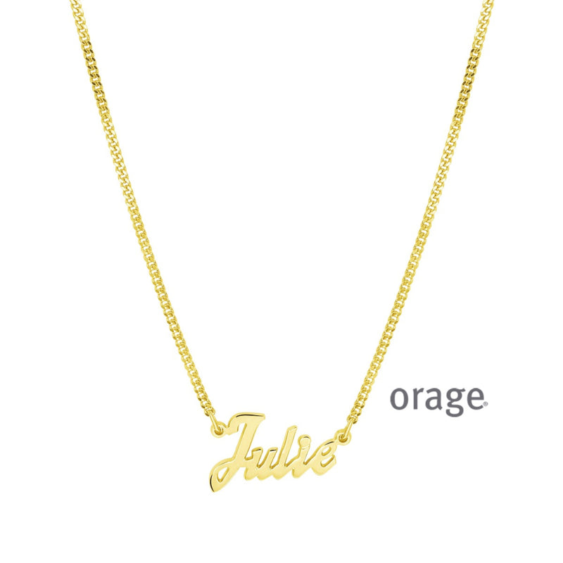 Ketting met naam (verguld goud) ORAGE