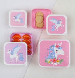 A Little Lovely Company: Lunch &amp; snack box set: Eenhoorn