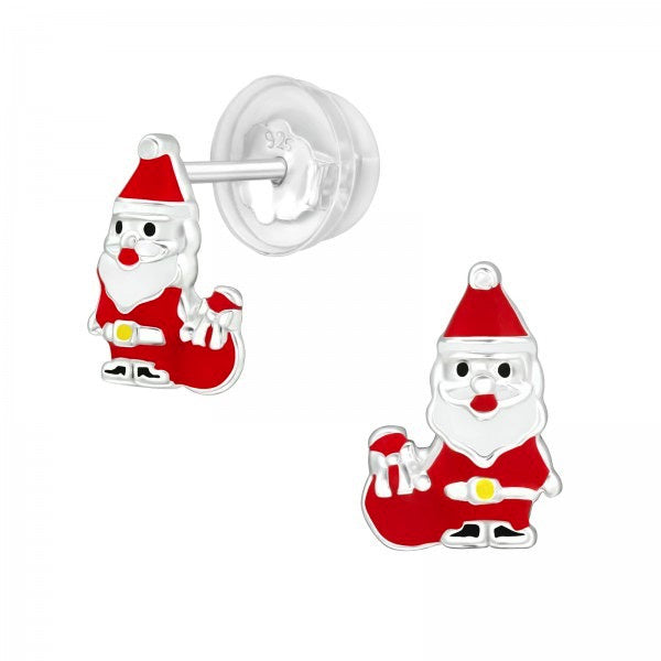 Zilveren kinderoorbellen Premium: Kerstmannen