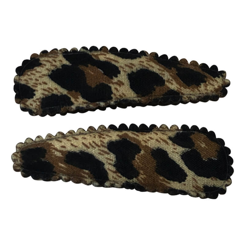 Haarspeldjes: Luipaard (klik klak 5 cm)