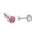 Chirurgisch staal kinderoorbellen: Kristalletjes roze met schroefsluiting