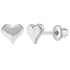 Zilveren kinderoorbellen: Zilveren hartjes met schroefsluiting