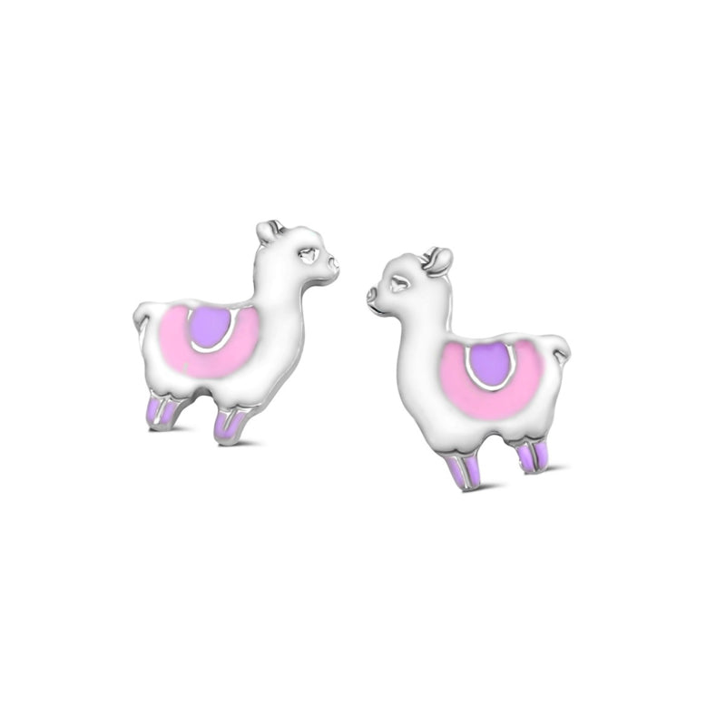 Zilveren kinderoorbellen: Lama (Naiomy Princess)