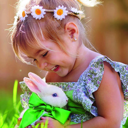 Zilveren kinderoorbellen: konijntje met schroefsluiting