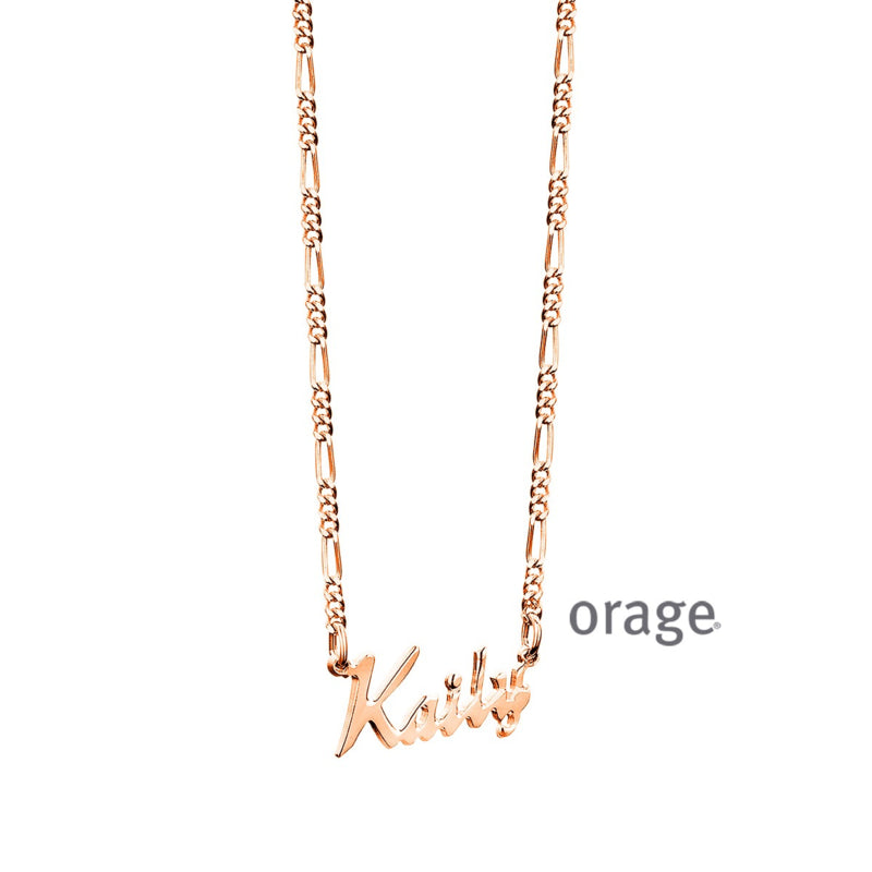 Ketting met naam (verguld rosé goud) ORAGE