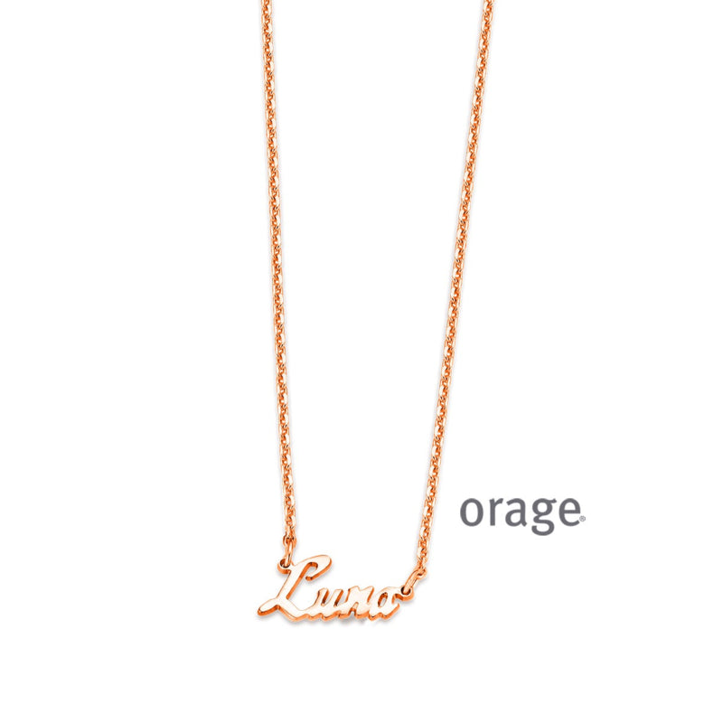 Ketting met naam (verguld rosé goud) ORAGE