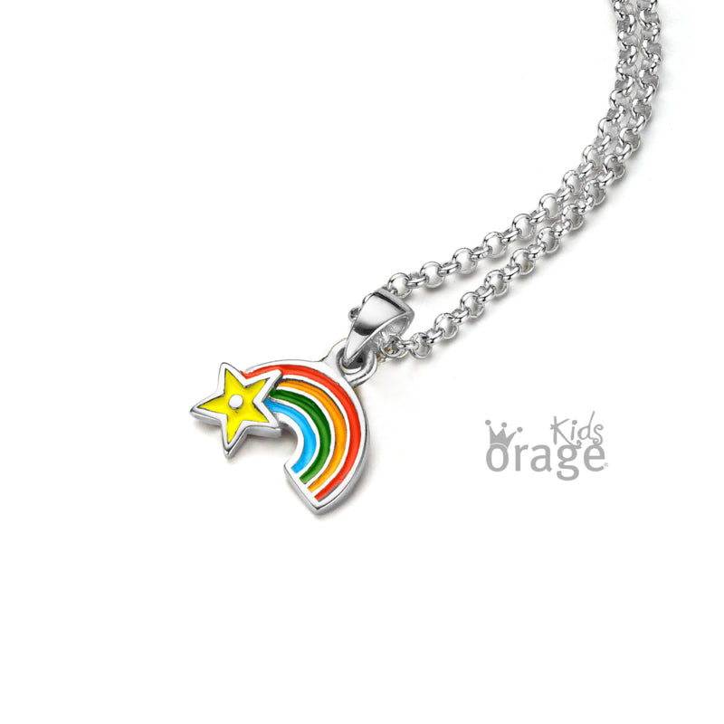 Zilveren kinderketting: Regenboog (ORAGE)